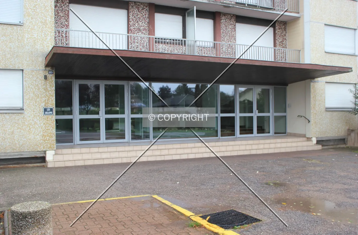 Main entrance in the west side.