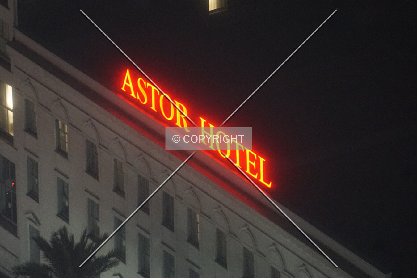 Sign at night; August 24, 2016
