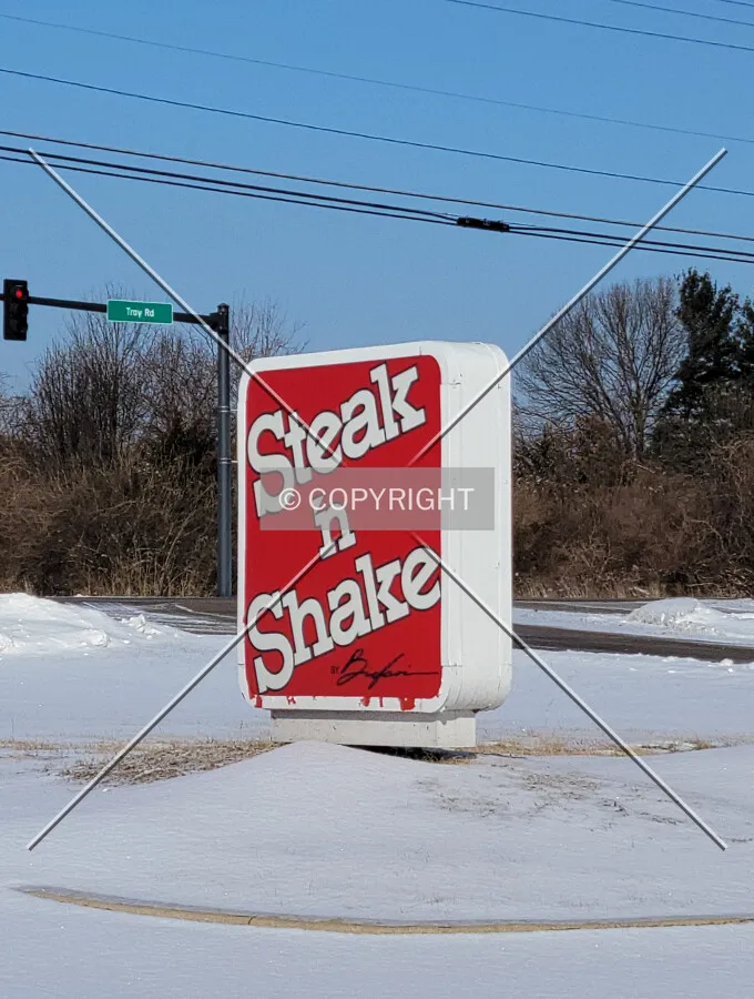 Sign on the northwest corner of the property; February 18, 2021
