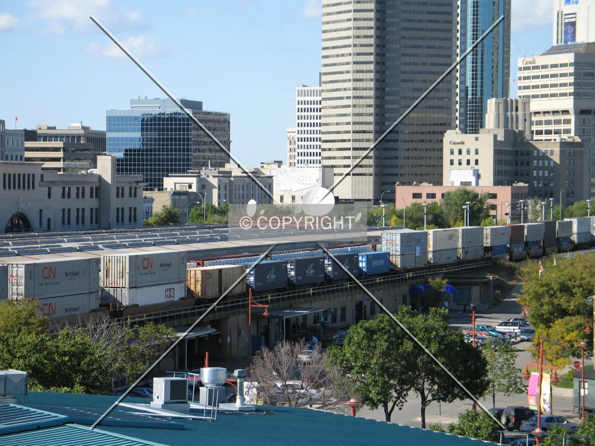 View from The Forks towards the railways