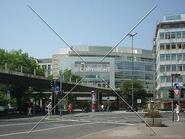 The building (center, background) as seen from a nearby street