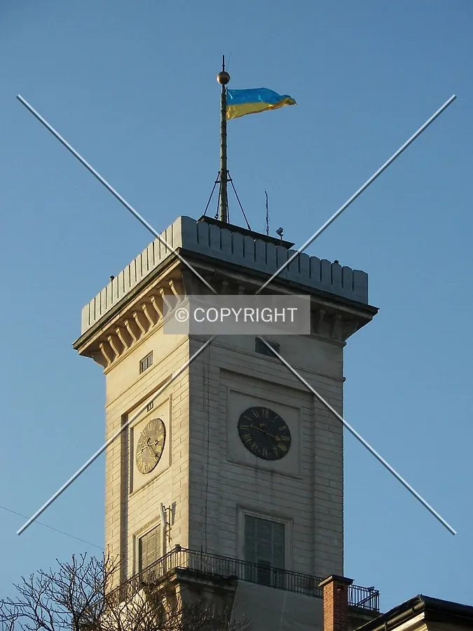 View from the corner of Rus'ka and Serbs'ka streets