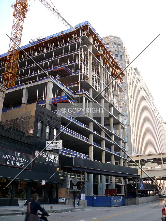 View to the southwest across Kinzie Street
