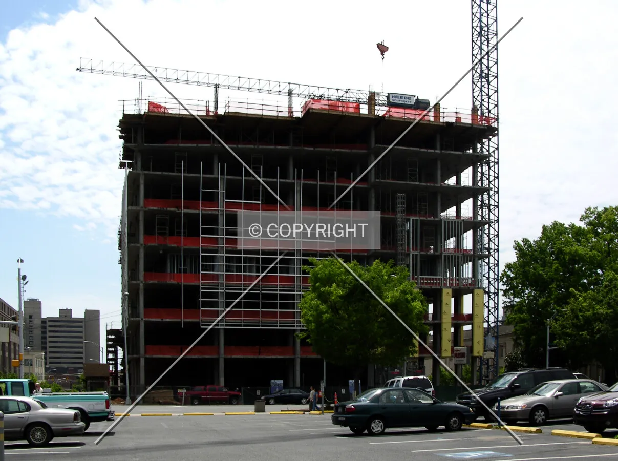 Looking south from Poplar Street