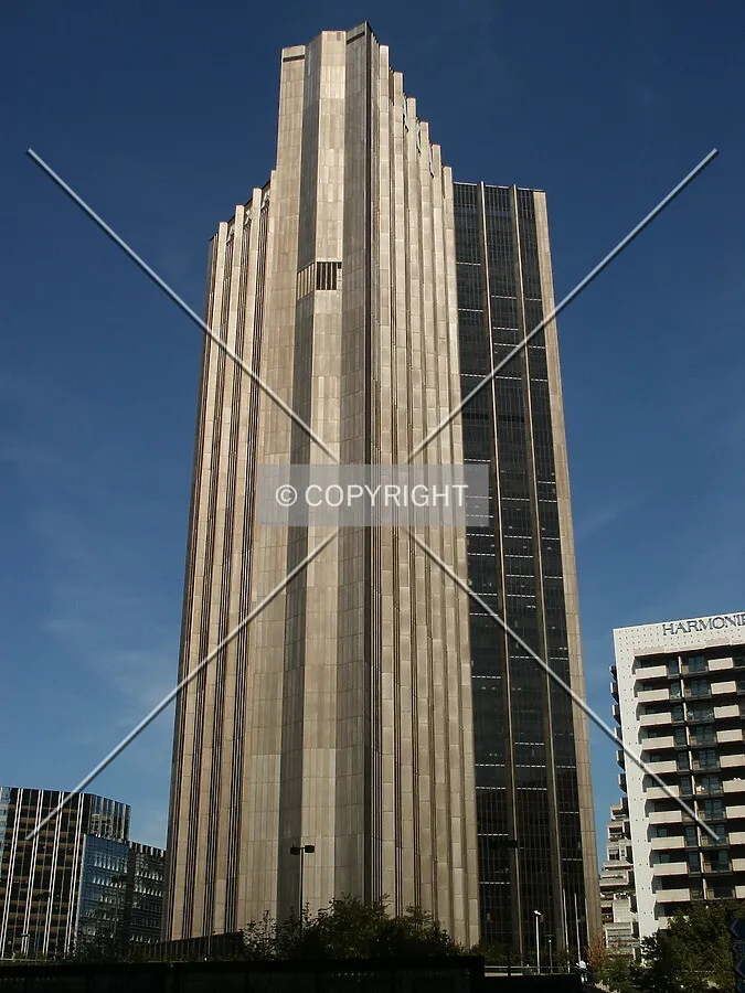 View from the plaza prior to reconstruction
