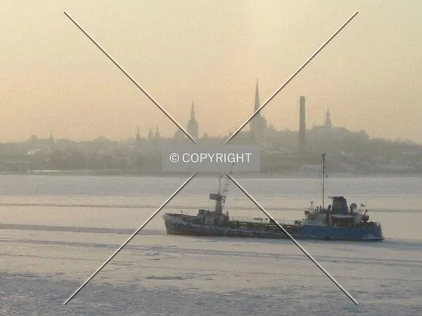 Winter skyline from the sea