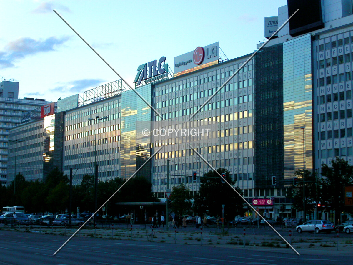 The building as seen from Alexander platz