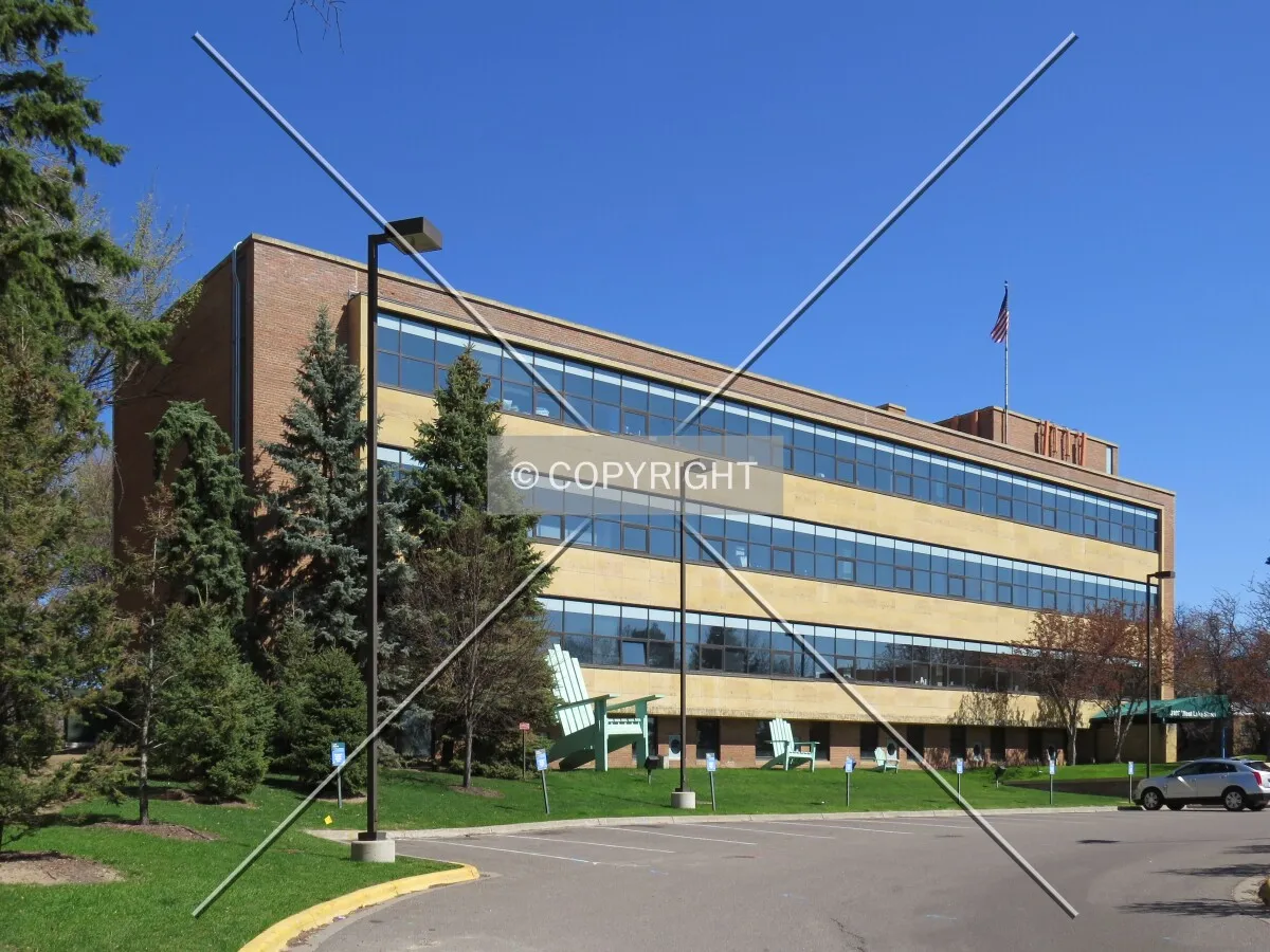 View to the northeast from the Lake Street entrance drive