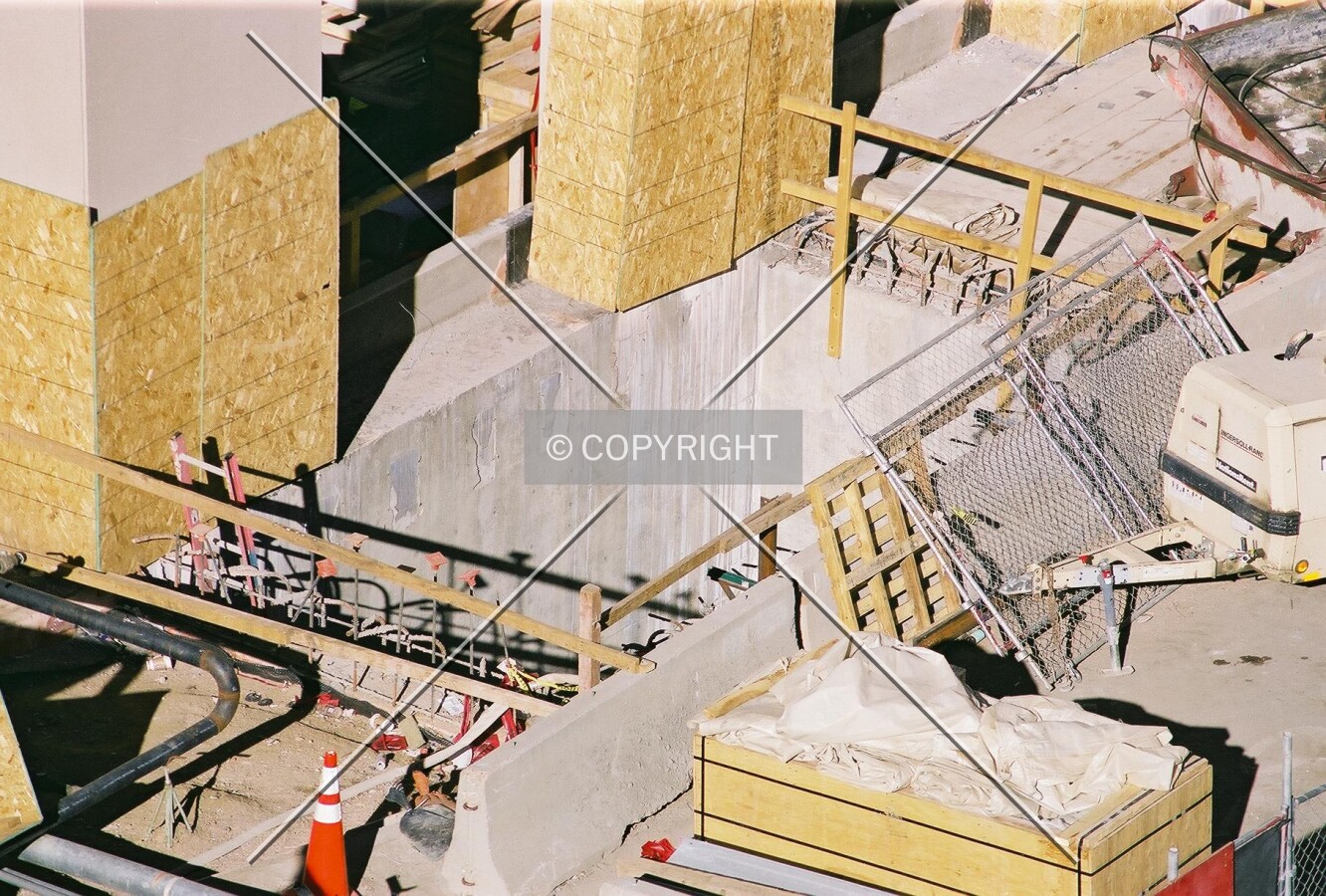 Looking down into a utility vault