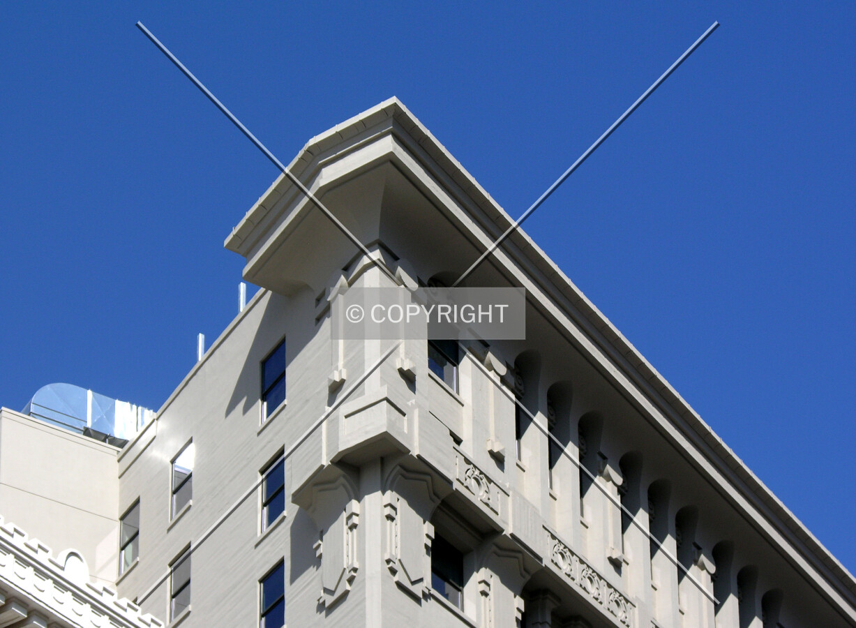 Cornice detail on the southwest corner