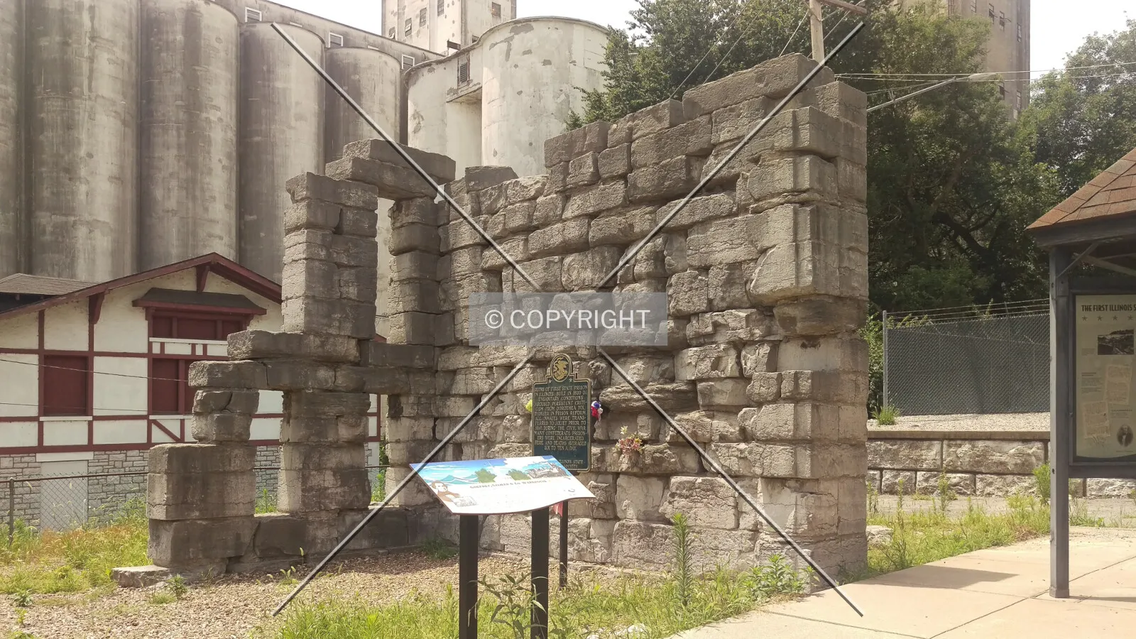 Ruins from the northeast; July 6, 2019