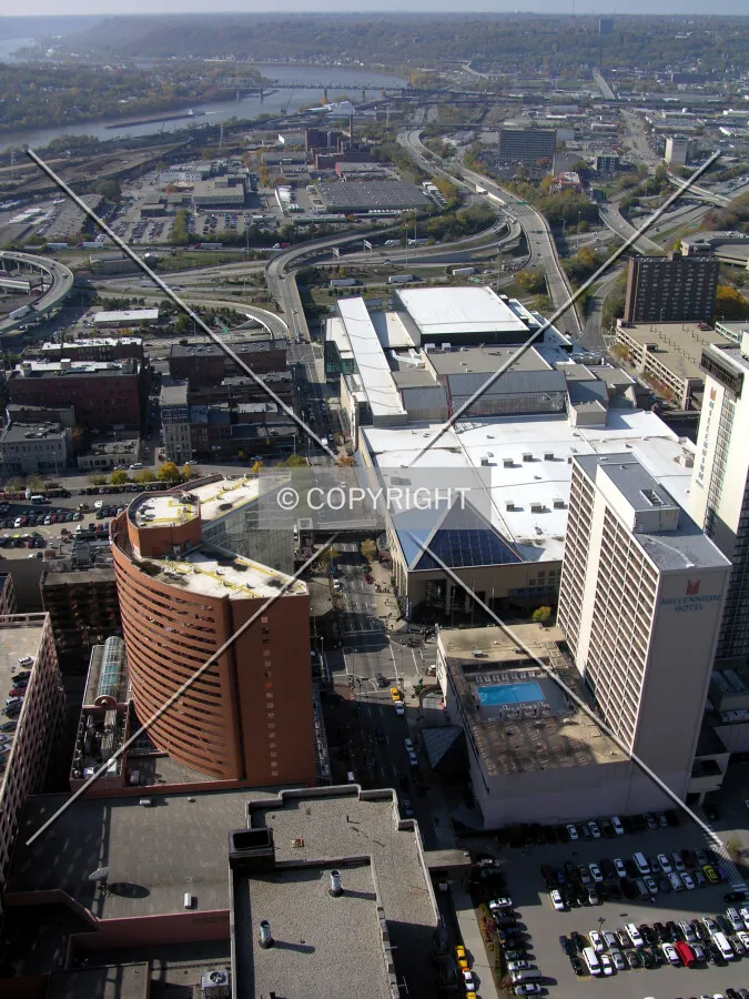 From atop the Carew Tower looking west