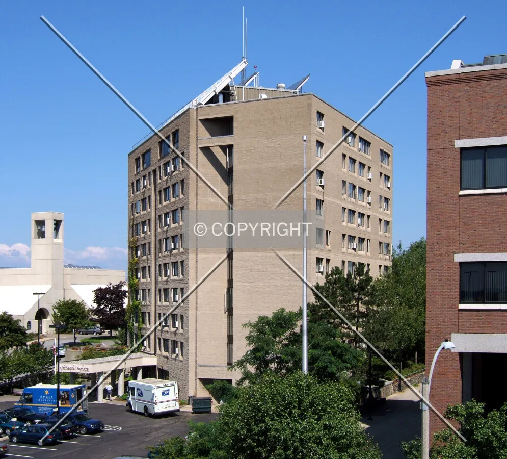 View from the southeast on Cherry Street