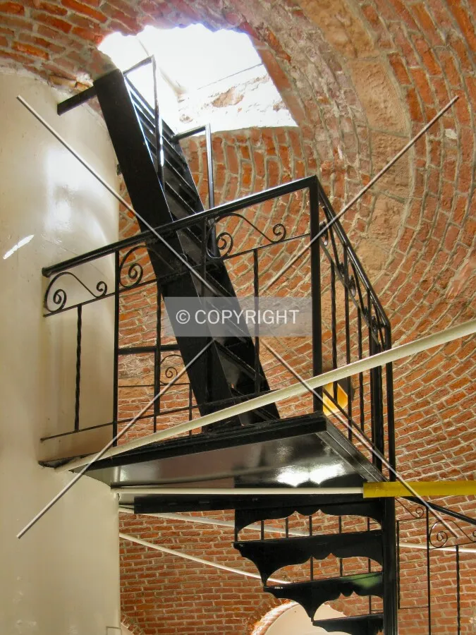 Stair and ladder to the exterior observation level