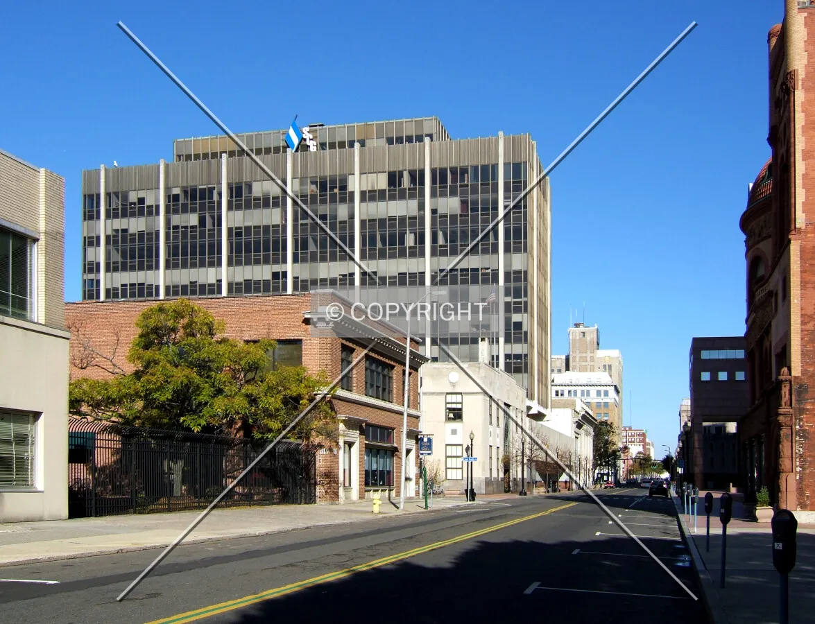 View northwest from the Barnum Museum