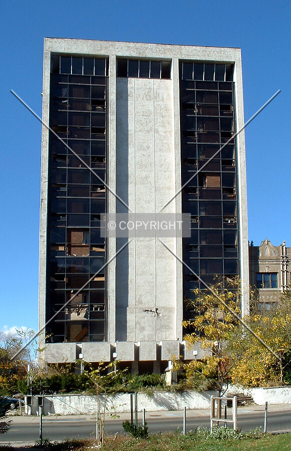 View from the southeast across South Harrison Street