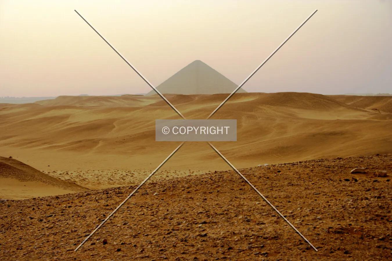Distant view, looking out into the desert
