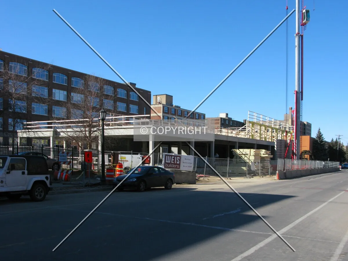 View to the west across 2nd Street North