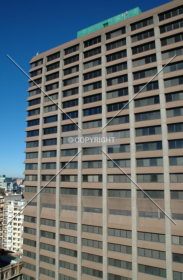 Aerial view of the north facade