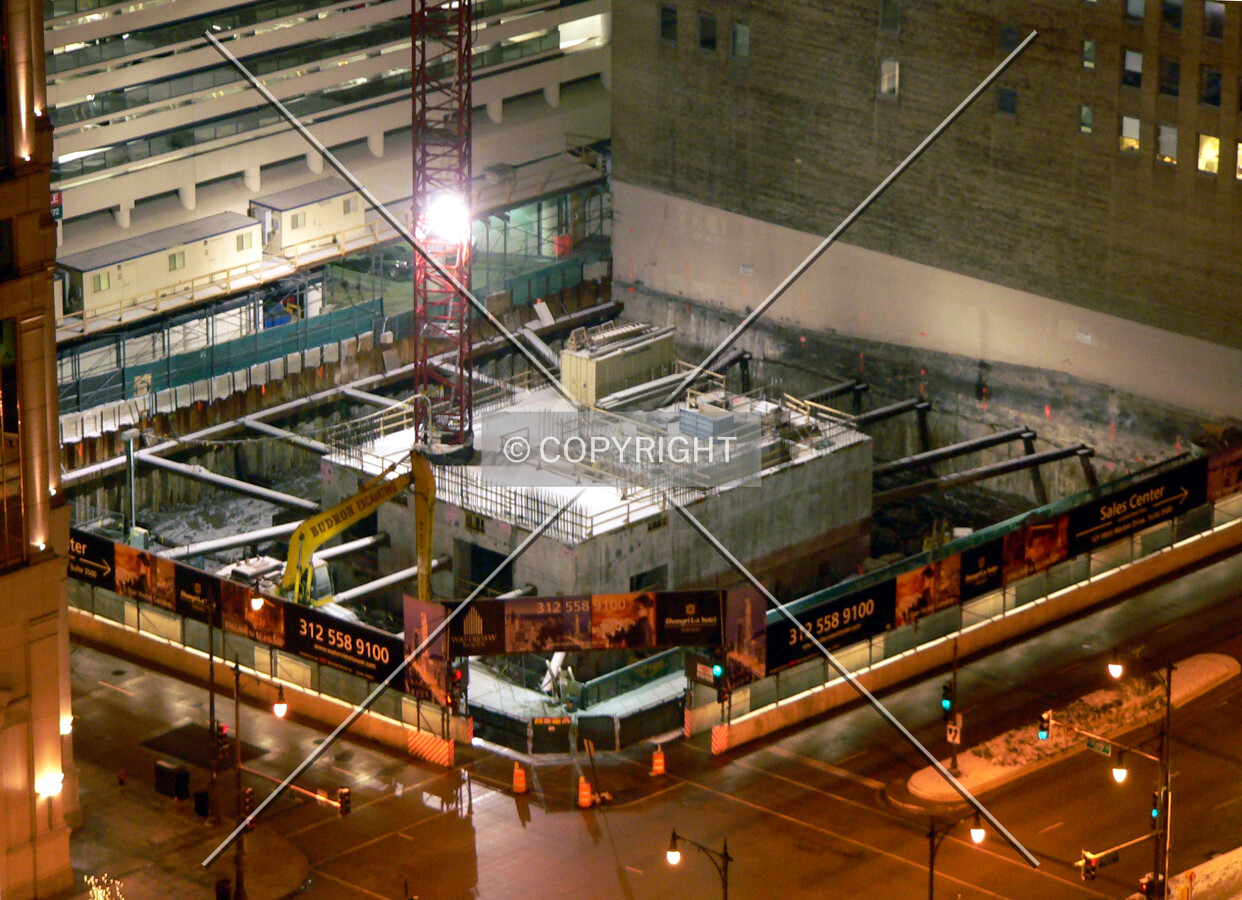 View from the 33rd floor of the west tower of Marina City