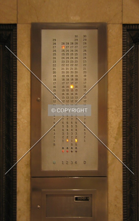 Elevator panel on ground level