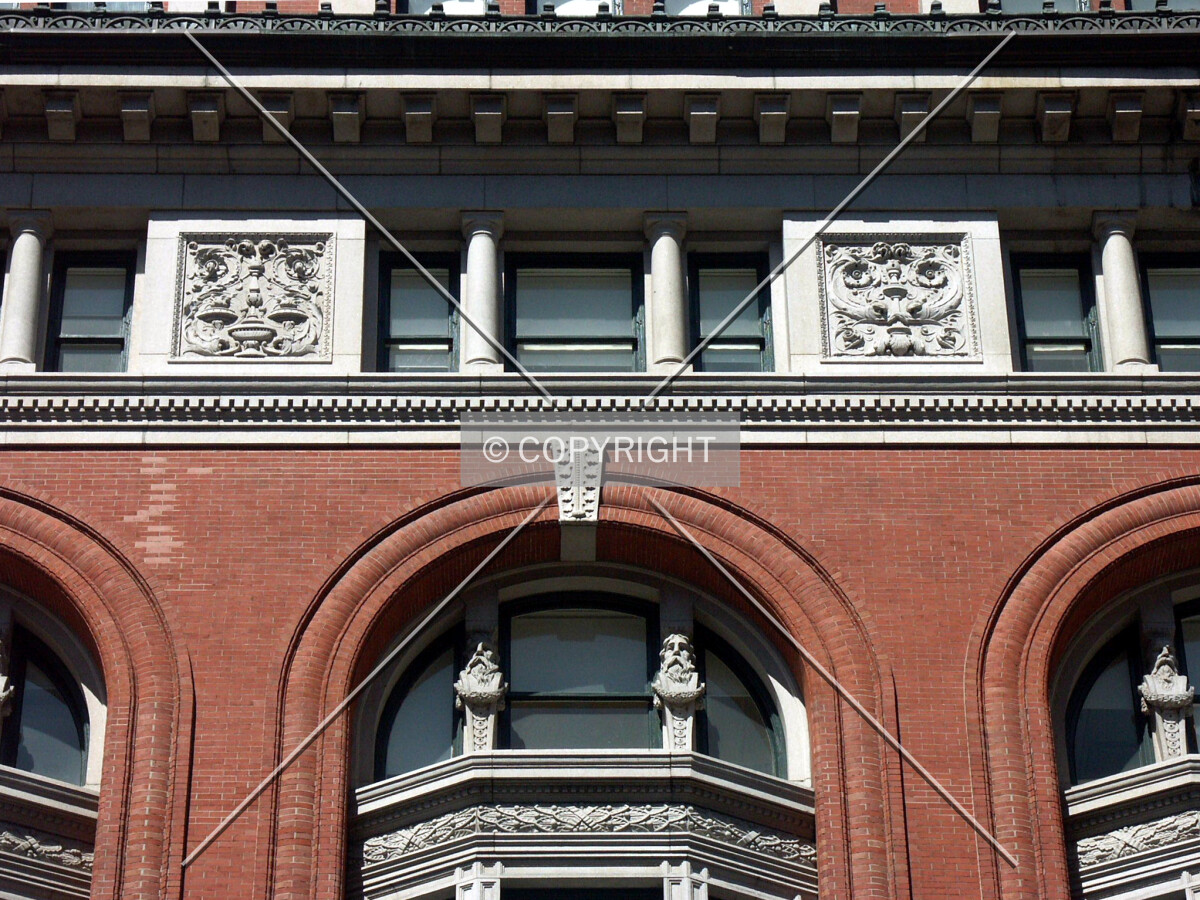 Detail of the east facade