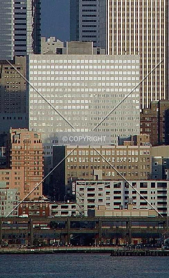 West facade of one of the city's first modern-day high-rises