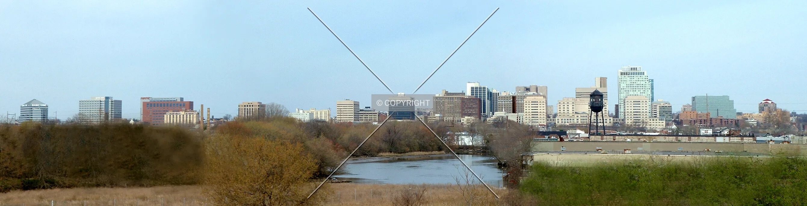 Skyline from the southeast