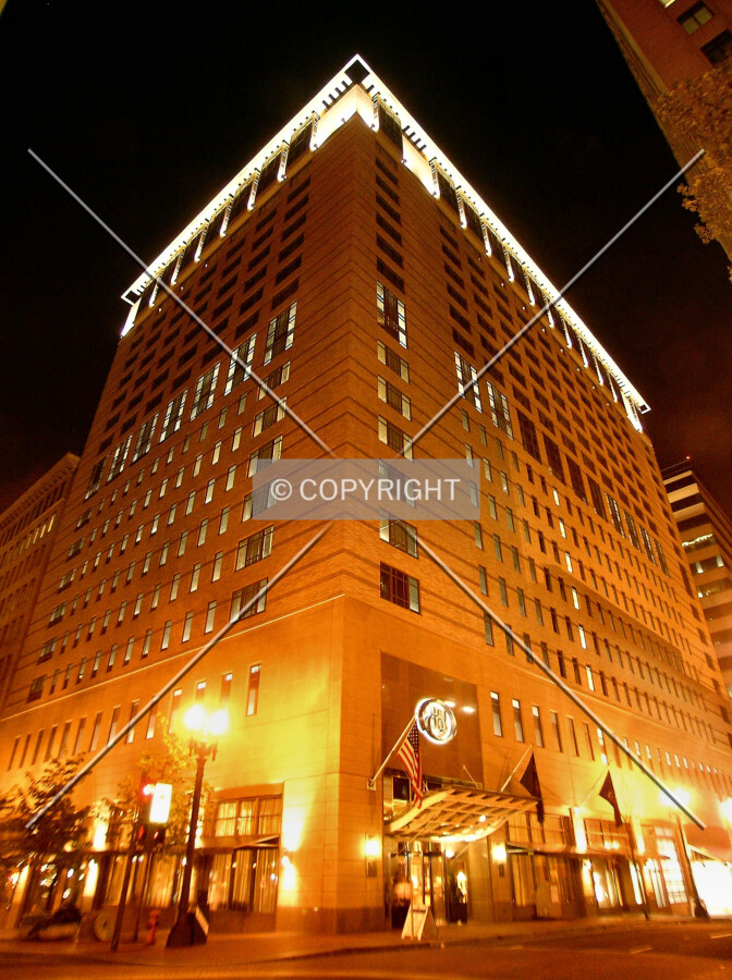 Northeastern view at night