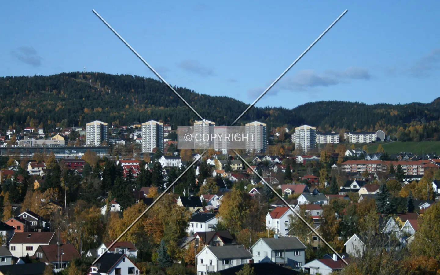 Elevated view from Østre Aker Vei