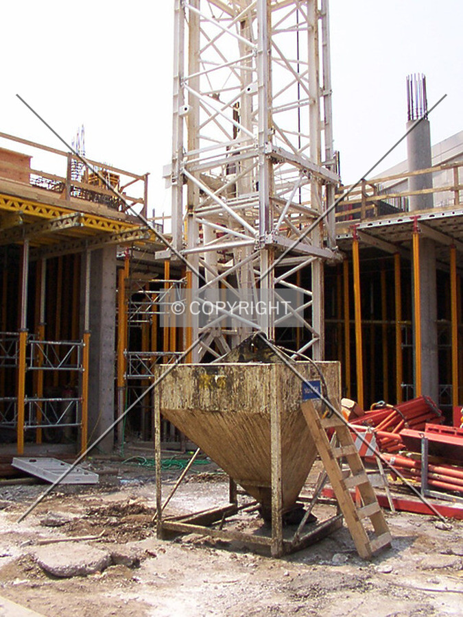 Base of the tower crane