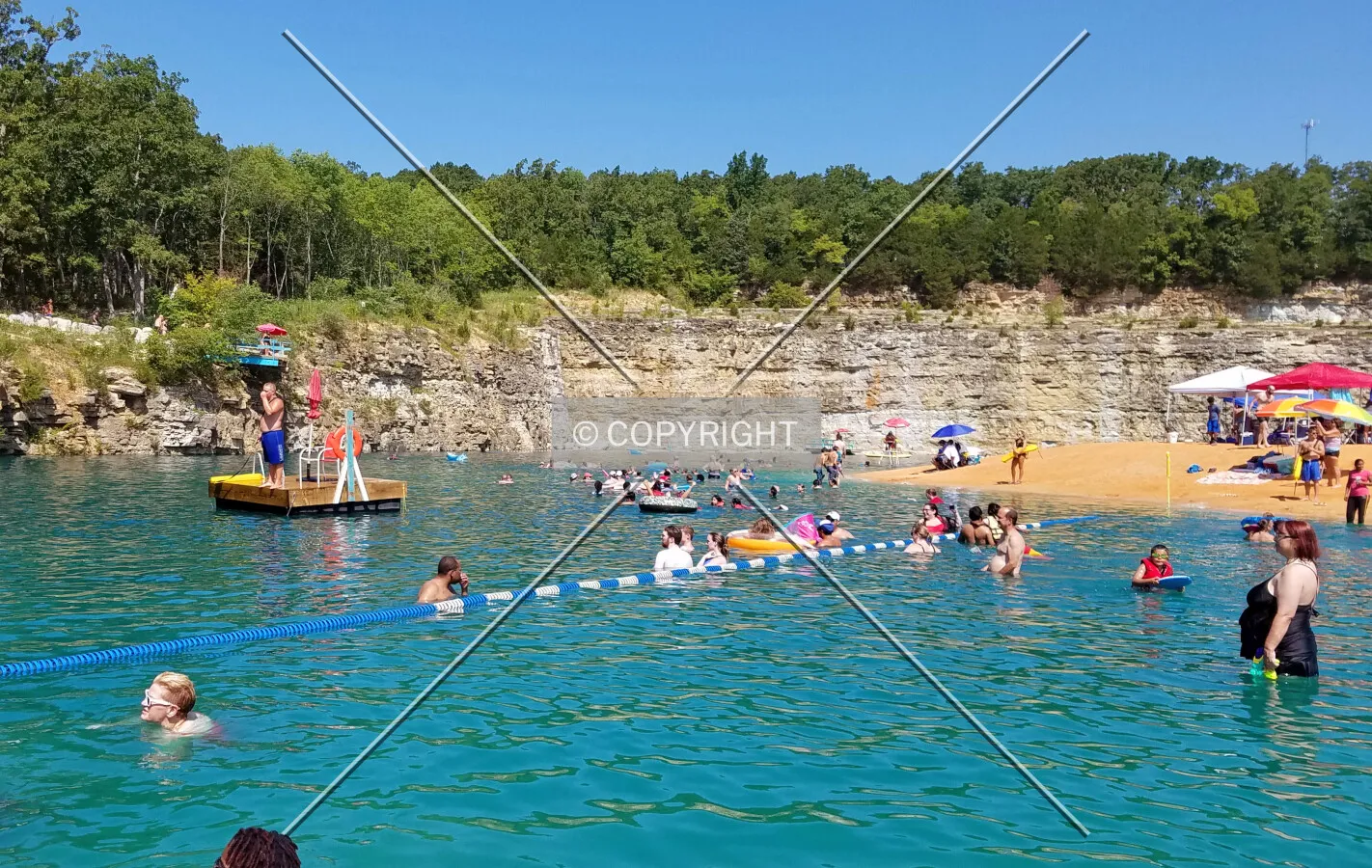View across the lake from the shallow area; July 22, 2017