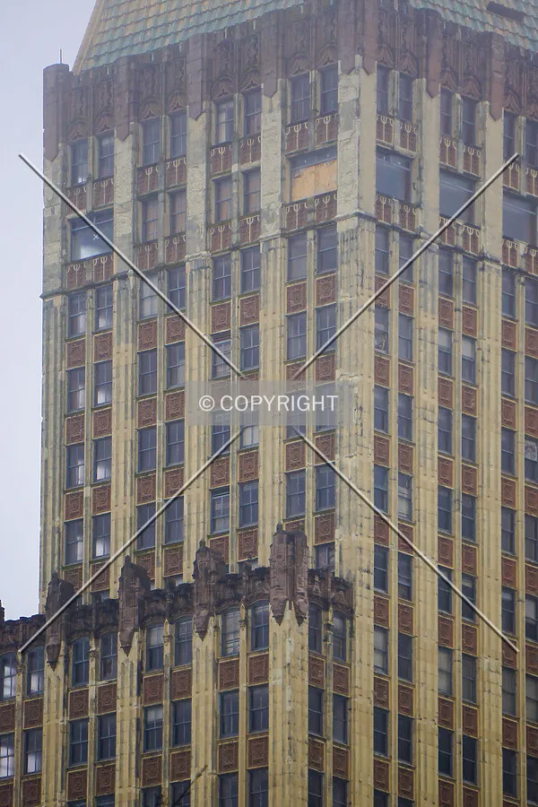 Detail of the northwest facade; March 18, 2020