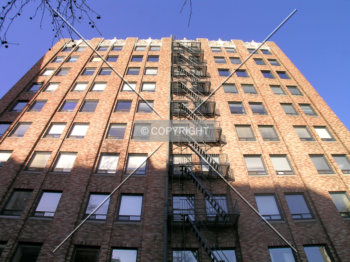 Looking up the southern facade