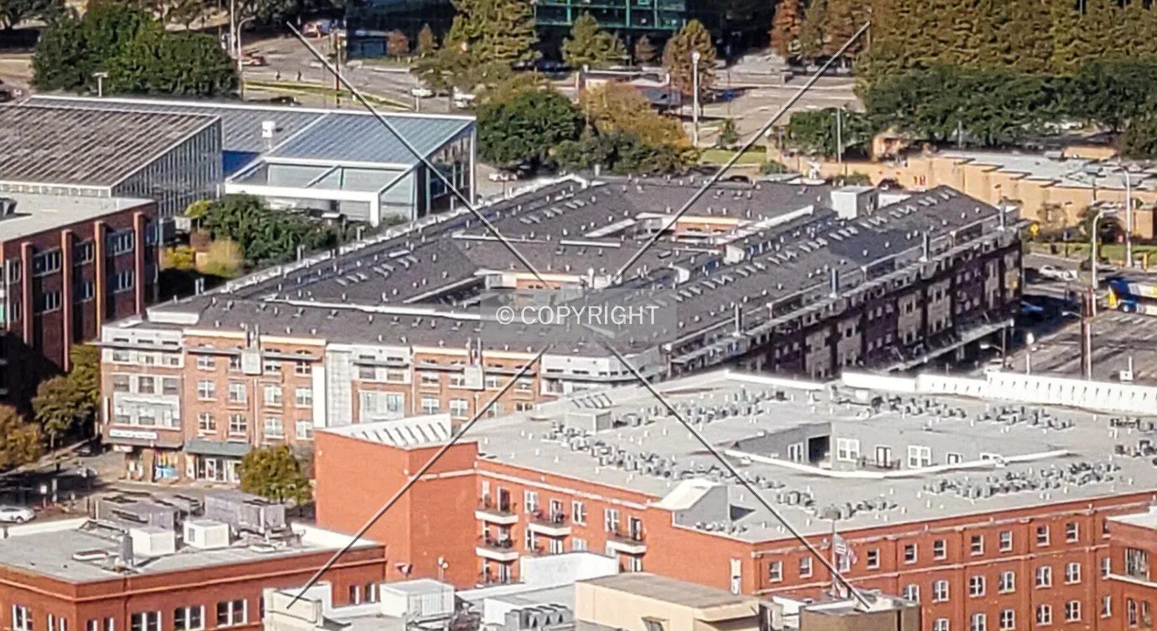Distant view from the southwest; November 18, 2021