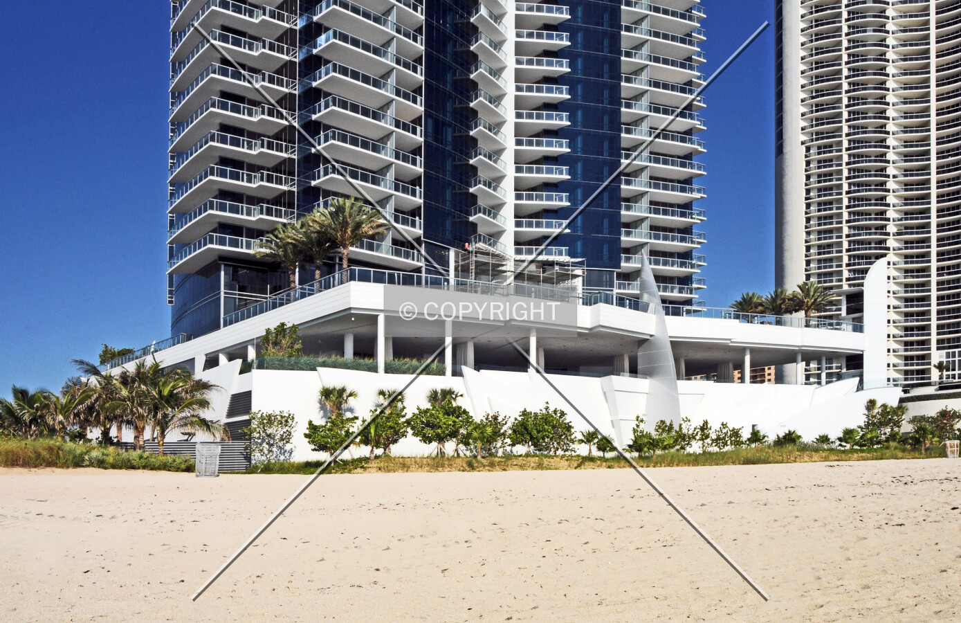 View from the northeast along the beach