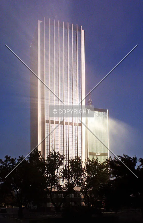 Elektrim and Centrum LIM during autumn fog