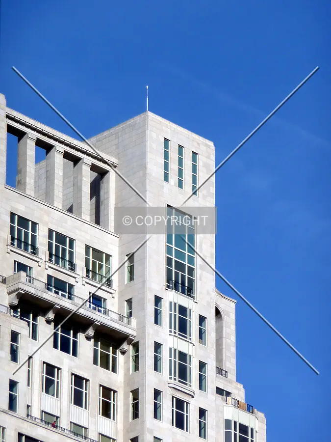 Detail of the northeast corner of the tower