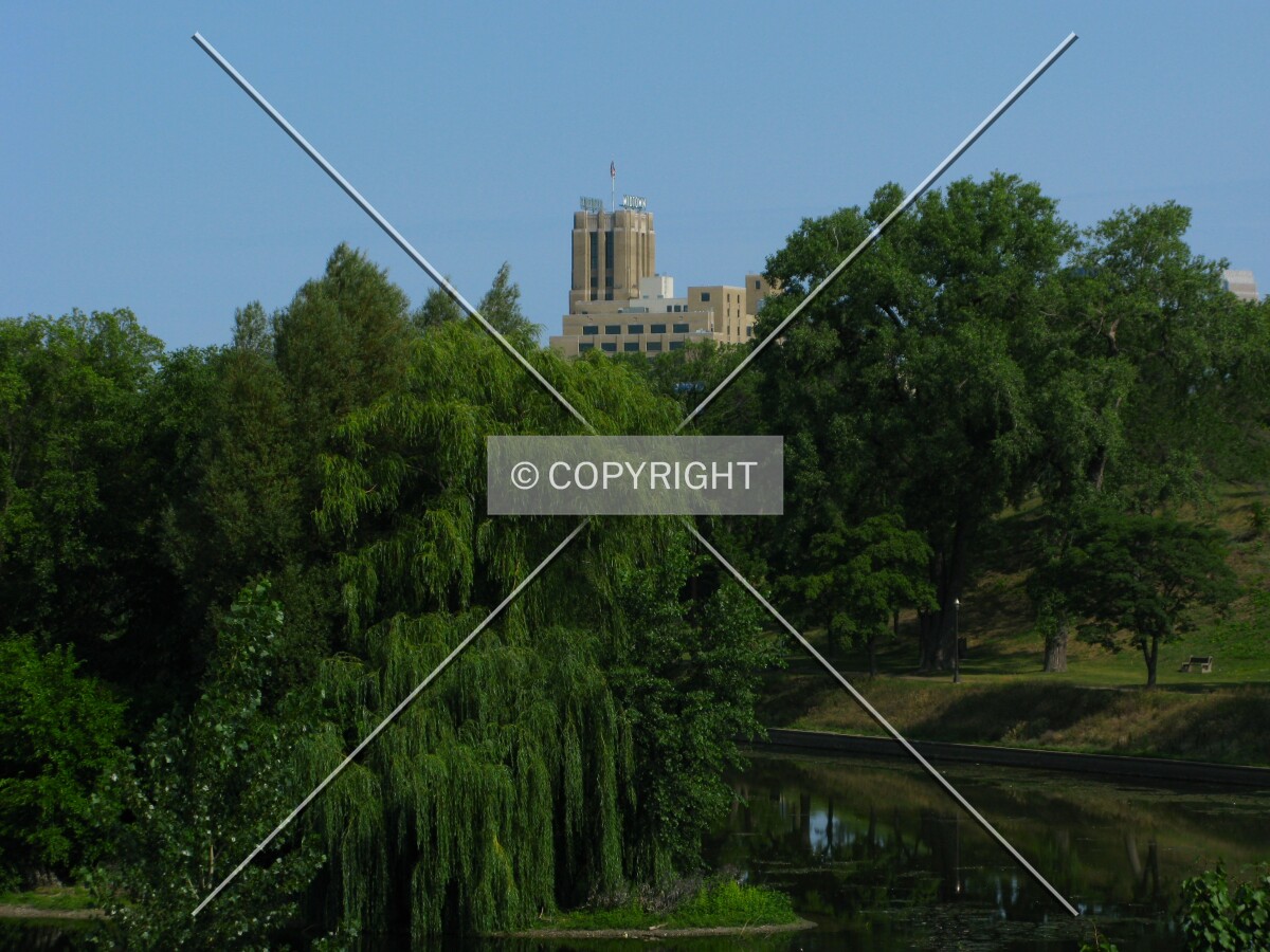 Distant view to the northwest from Powderhorn Park