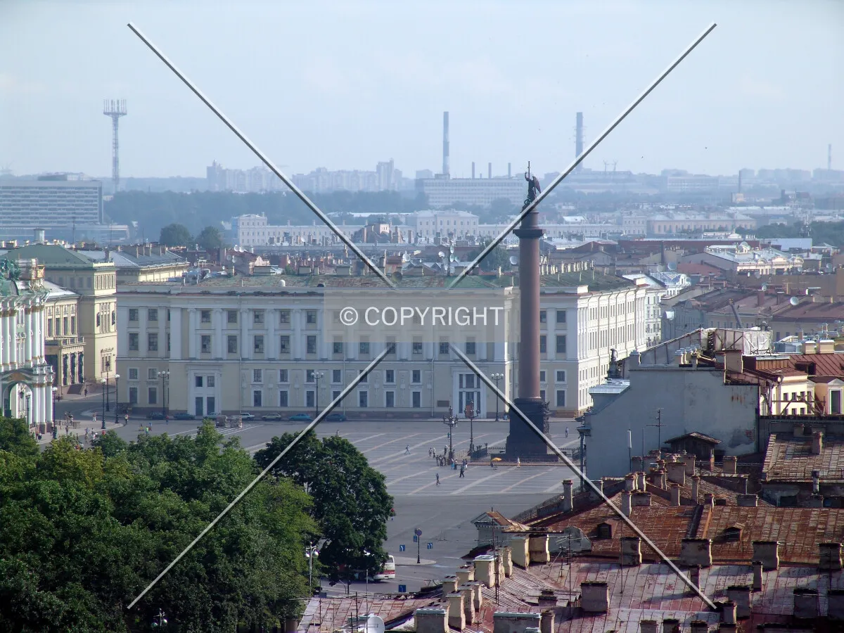 View to Dvortsovaya Square from St.Isaac's Cathedral