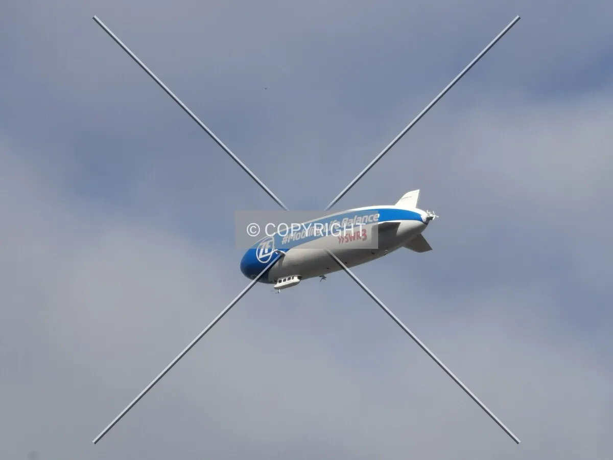 Zeppelin flying in the air