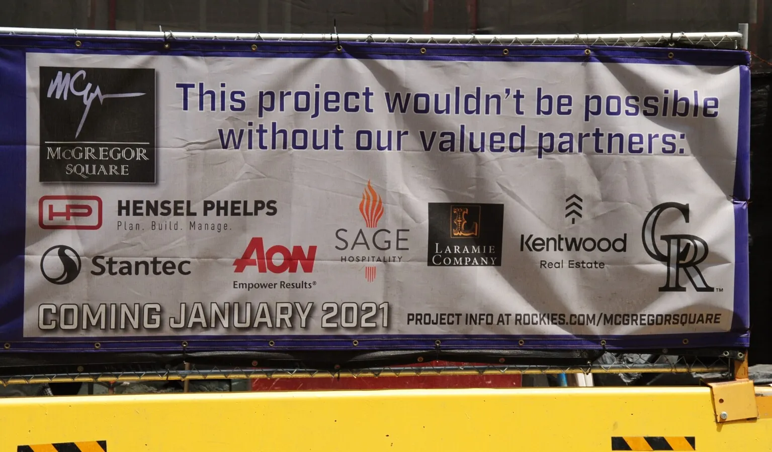 Project team banner