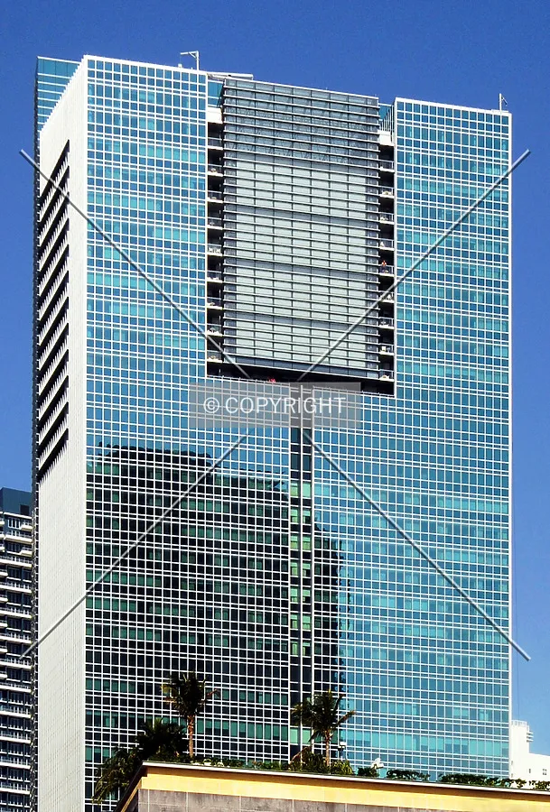 View of the upper floors from the east