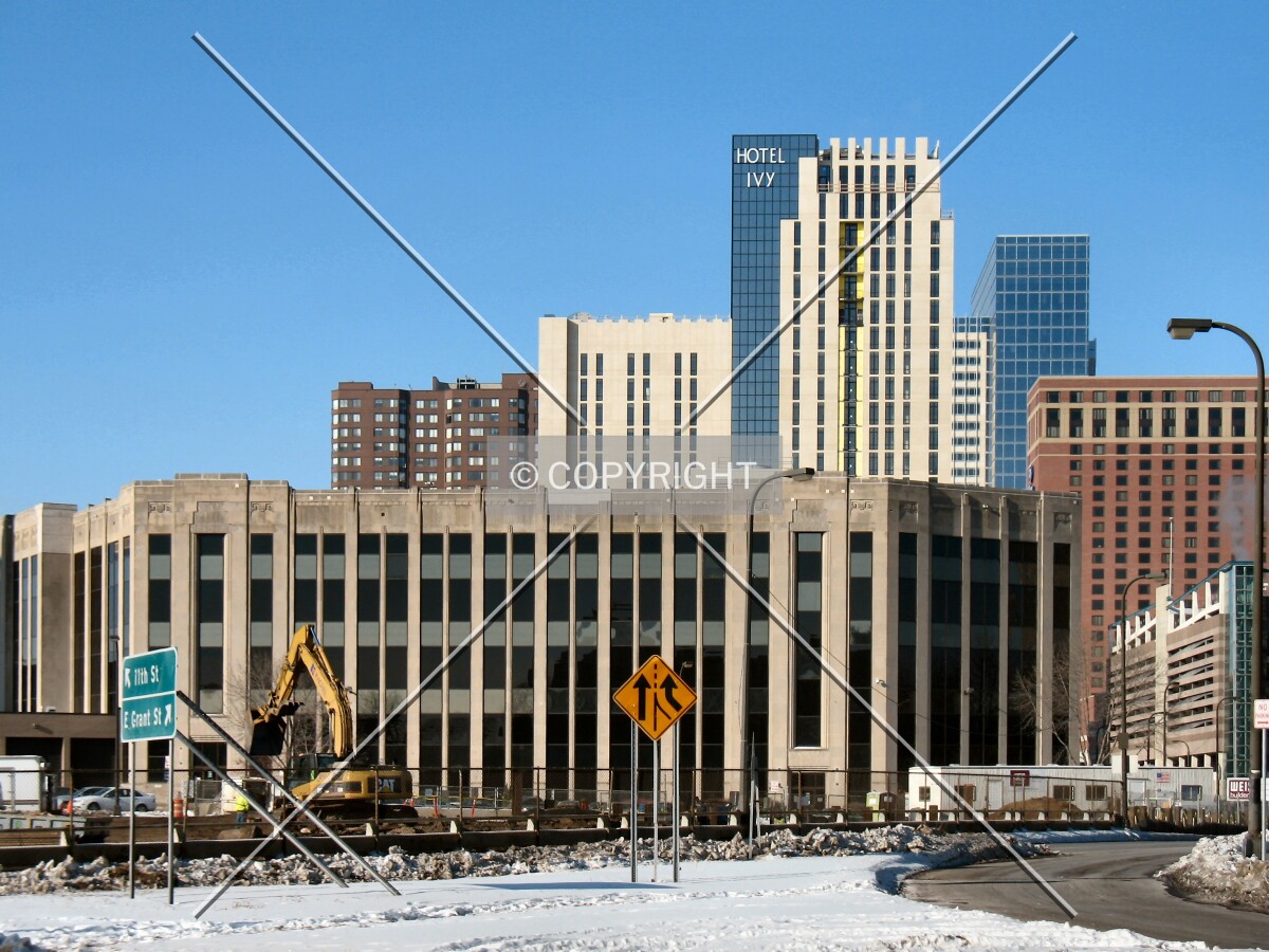Distant view to the west from East Grant Street