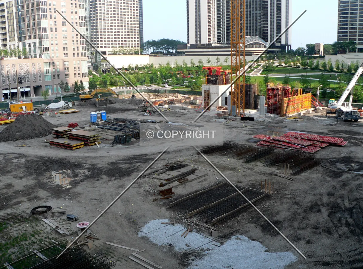 Looking southeast across the site