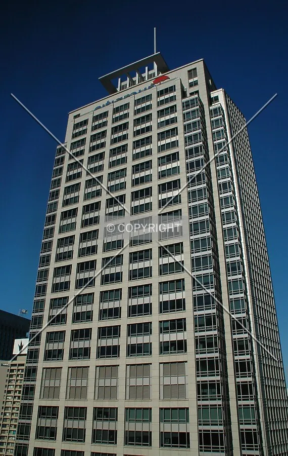 Elevated view of the north facade