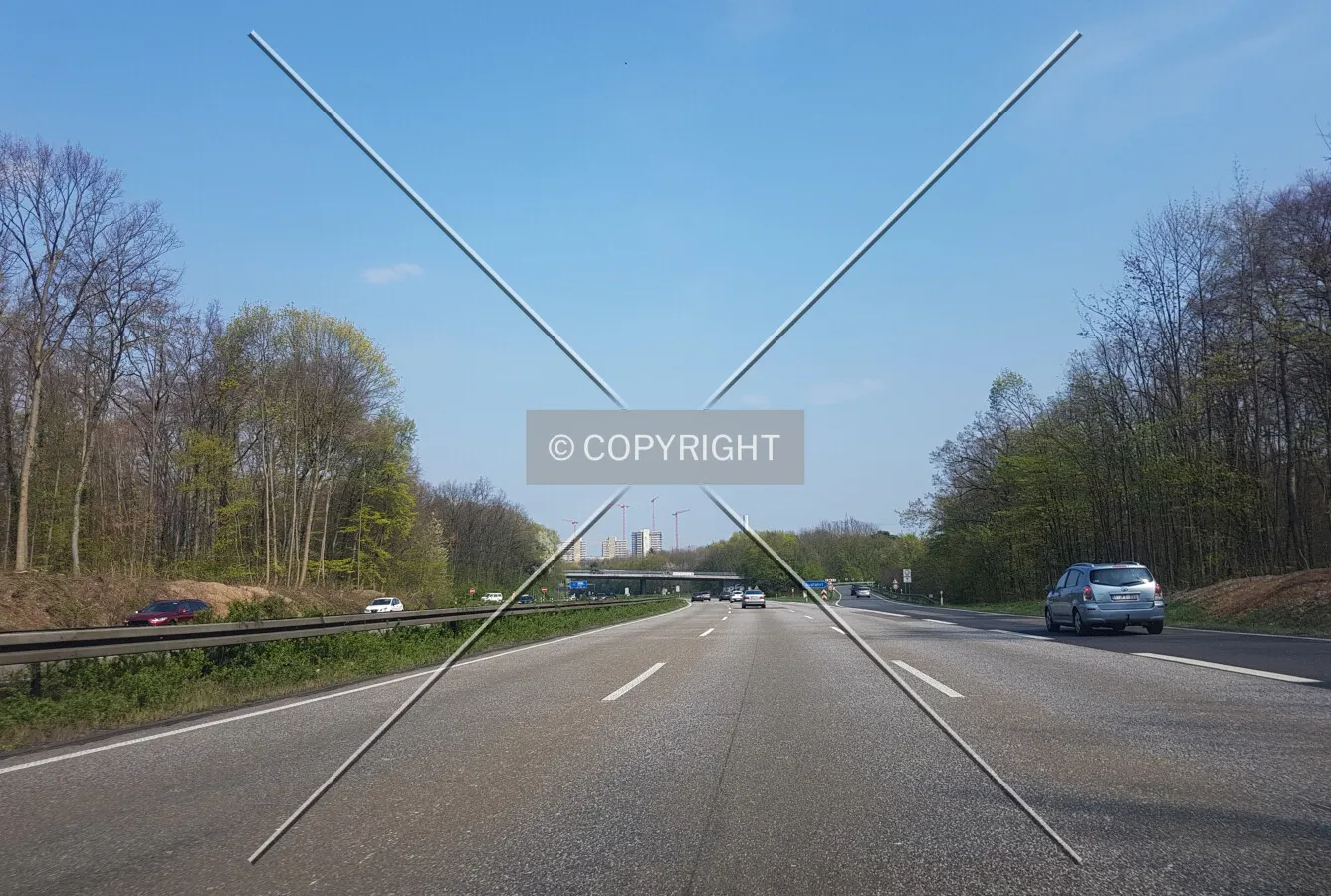 Autobahn A661 at exit Offenbach-Taunusring
