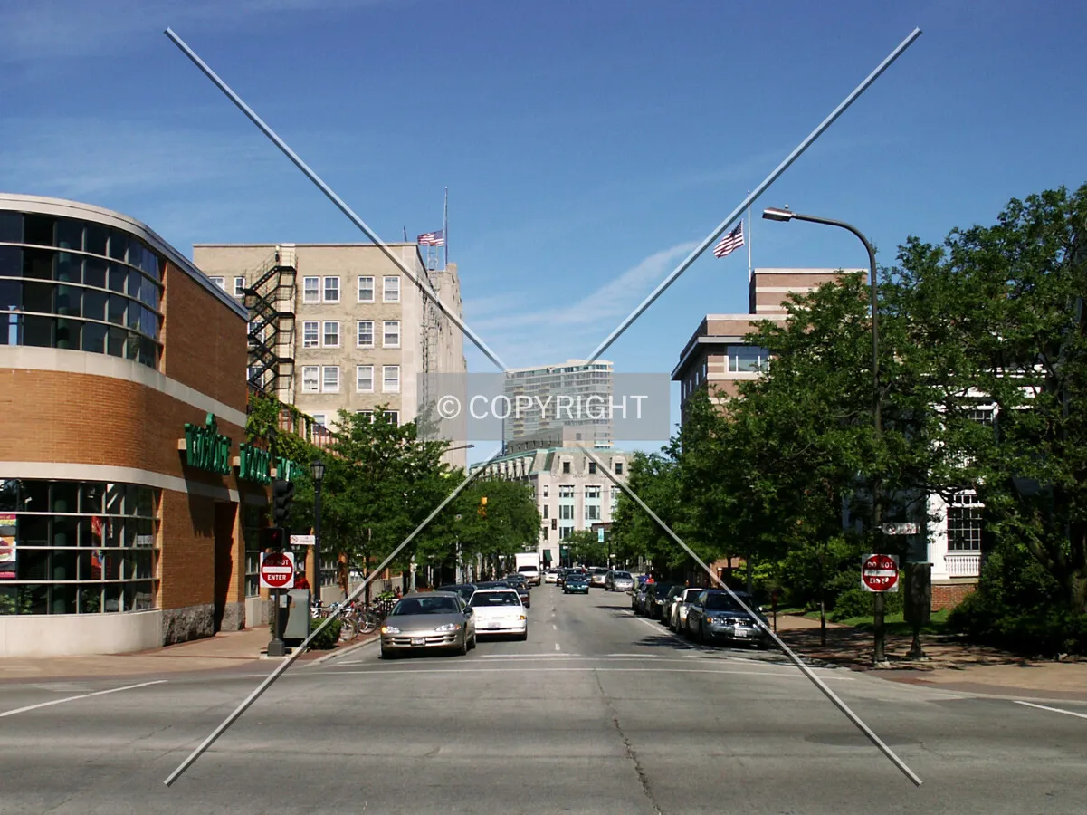 Looking west from Chicago Avenue