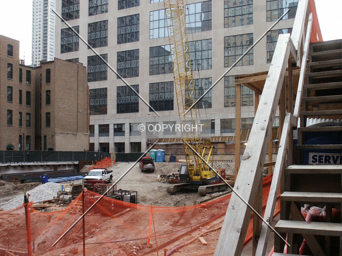 Looking west from the northeast corner