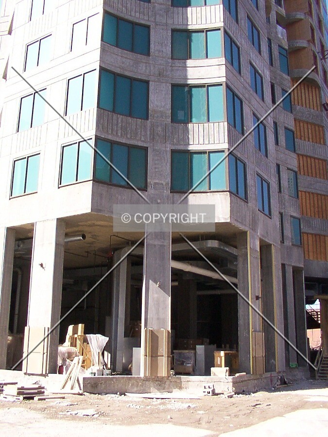 Southeast corner at the base